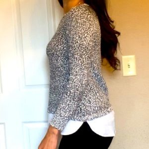 Calvin Klein Small black/white sweater blouse.